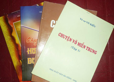 Một số đầu sách của võ sư Võ Kiểu.