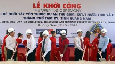 The ground breaking ceremony of Tay Yen project.
