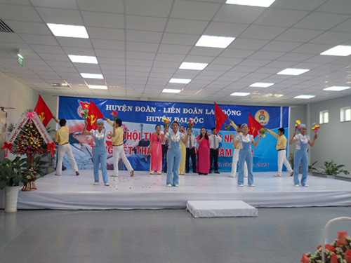 Ngày hội Thanh niên - Công nhân huyện Đại Lộc với nhiều tiết mục được dàn dựng công phu.
