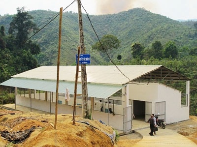 Trạm xử lý rác thải hữu cơ tại xã Atiêng, huyện Tây Giang đi vào hoạt động hơn 1 năm nay. Ảnh: H.PHÚC