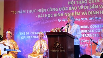 Ms. Irina Bokova, UNESCO Director- General at the workshop.