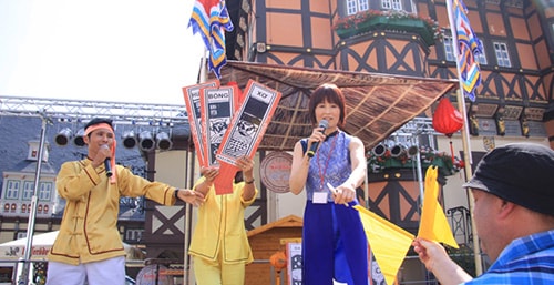 The people of  Wernigerode city and international tourist happily enjoyed the Bai Choi game.