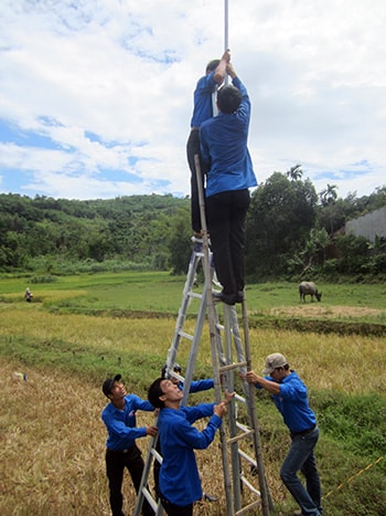 Công trình thanh niên “Thắp sang đường quê” trị giá 40 triệu đồng.