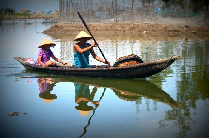 Cảnh sinh hoạt của ngư dân trên đầm phá. Và theo các ngư dân có kinh nghiệm, sở dĩ đầm phá Tam Giang có nhiều cá ngon là do nguồn nước luôn được luân lưu, môi sinh trong sạch. 