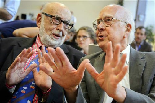 Francois Englert và Peter Higgs, chủ nhân của giải Nobel Vật lý 2013. (Ảnh: AFP)