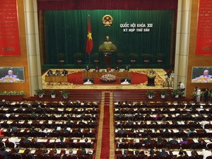 Toàn cảnh khai mạc Kỳ họp thứ sáu, Quốc hội khóa XIII. (Ảnh: Nguyễn Dân/TTXVN)
