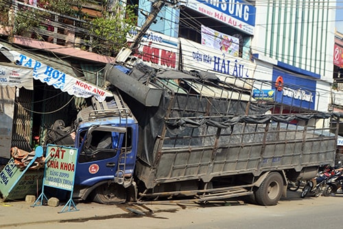 Hiện trường vụ tai nạn.