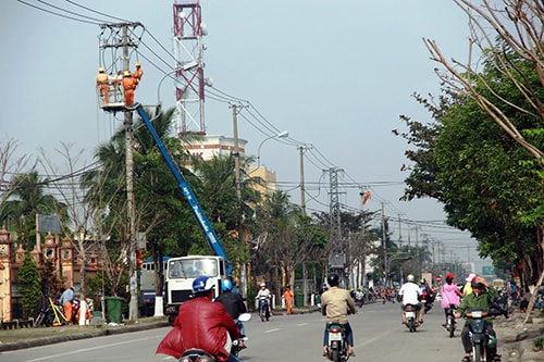 Công tác tăng cường kiểm tra, đảm bảo an toàn lưới điện, đảm bảo cấp điện phục vụ nhân dân đón Tết đã được chuẩn bị sẵn sàng. Ảnh: Phương Giang