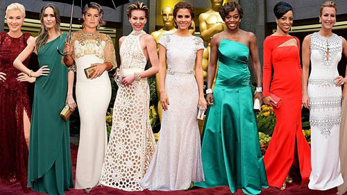 Các mỹ nhân khoe sắc trên thảm đỏ Oscar 2014.