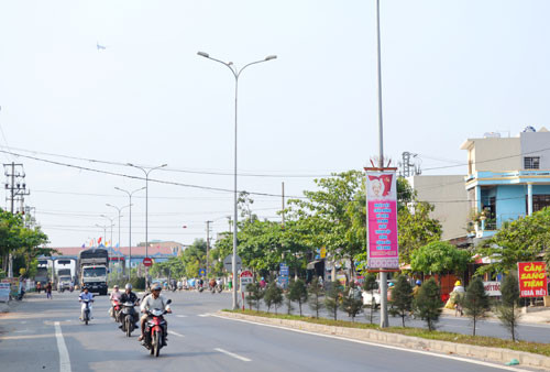 Cửa ngõ phía bắc Điện Bàn tiếp giáp Đà Nẵng qua quốc lộ 1.Ảnh: CÔNG TÚ