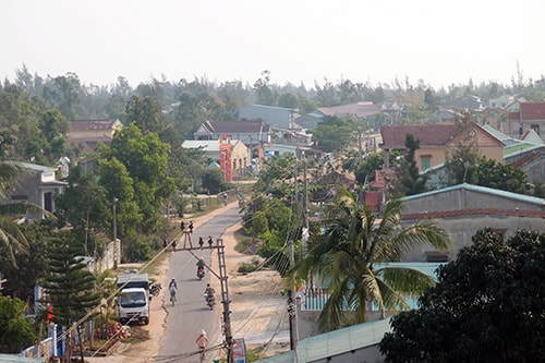 Một góc xã Bình Minh hôm nay.  Ảnh: CÔNG HÙNG