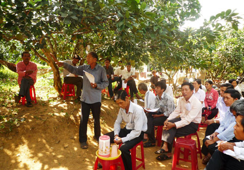 Nhân dân Tiên Phước thường xuyên tham dự các buổi đối thoại do khối dân vận tổ chức. Ảnh: N.H