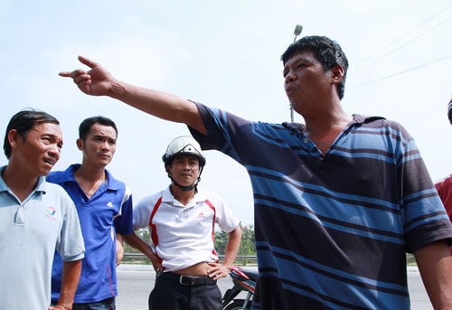 Tài xế Văn Trọng Chinh phản ứng với lực lượng thanh tra làm nhiệm vụ tại trạm vì không đồng ý bị xử phạt.