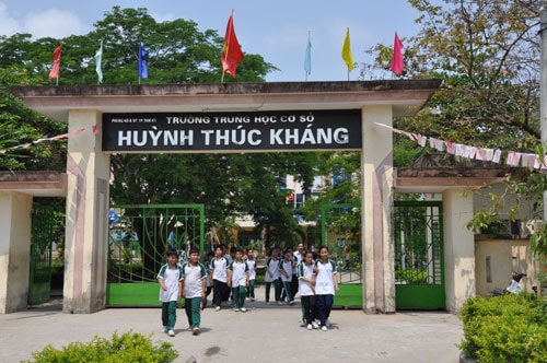 Trường THCS Huỳnh Thúc Kháng, điểm sáng của ngành giáo dục TP.Tam Kỳ. Ảnh: TAM THĂNG