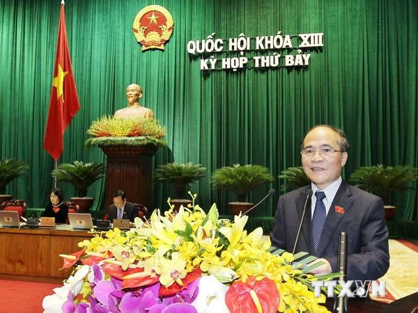 Chủ tịch QH Nguyễn Sinh Hùng phát biểu khai mạc kỳ họp