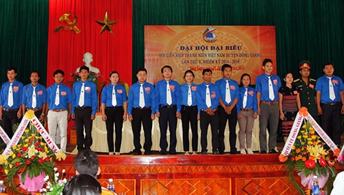 Ra mắt BCH Hội LHTN Việt Nam huyện Đông Giang, nhiệm kỳ 2014 - 2019.