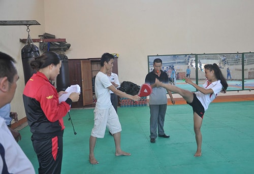 Kiểm tra tuyển sinh bộ môn Karatedo.