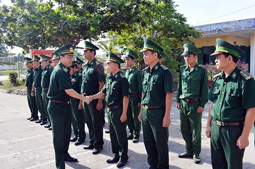 Thiếu tướng Nguyễn Tiến Thắng thăm, kiểm tra đồn Biên phòng Cửa Đại, BĐBP tỉnh Quảng Nam