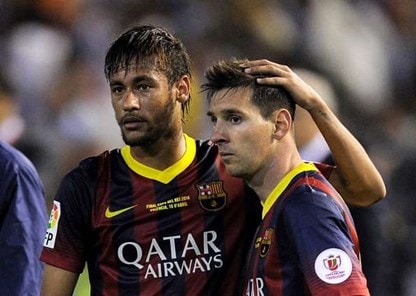 Neymar muốn Messi vô địch World Cup 2014.