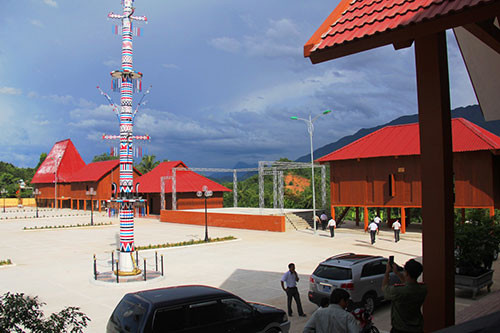 Không gian Quảng trường văn hóa huyện Bắc Trà My -nơi diễn ra nhiều hoạt động văn hóa ngoài trời tại lễ hội.