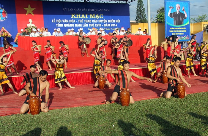 An art performance of North Tra My district in the opening cermony