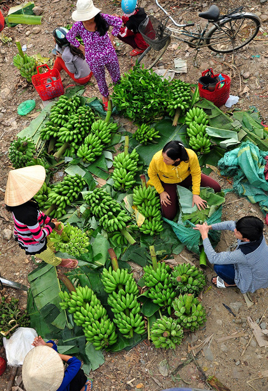 Một cảnh mua bán ở chợ.