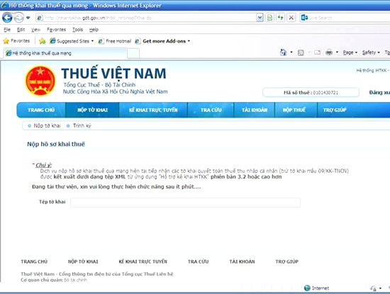 Ngày 24/8/2014, Tổng cục Thuế sẽ tạm dựng hệ thống khai thuế qua mạng để nâng cấp ứng dụng đáp ứng chuẩn dữ liệu hồ sơ thuế theo định dạng XML. 