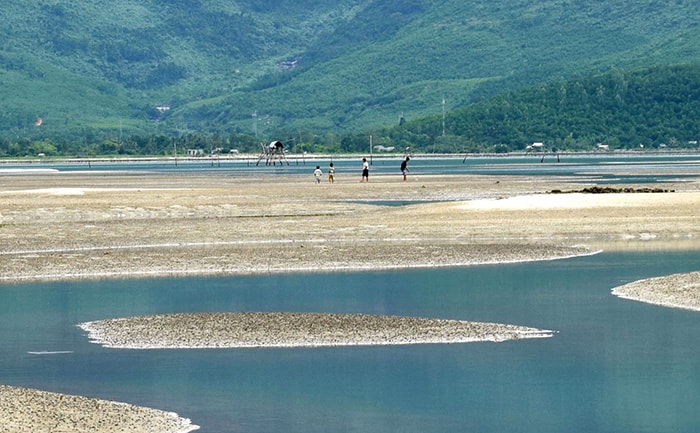 Những chú bé rủ nhau đi bắt còng.