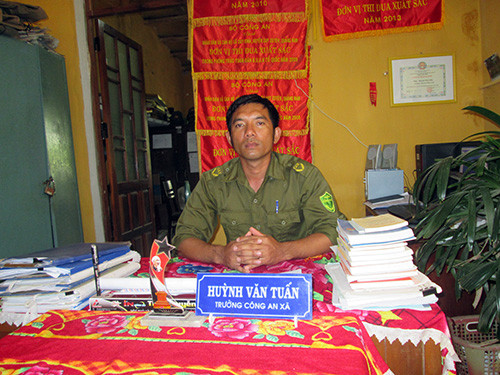 Trưởng Công an xã Duy Vinh - Huỳnh Văn Tuấn. Ảnh: PHƯƠNG NAM