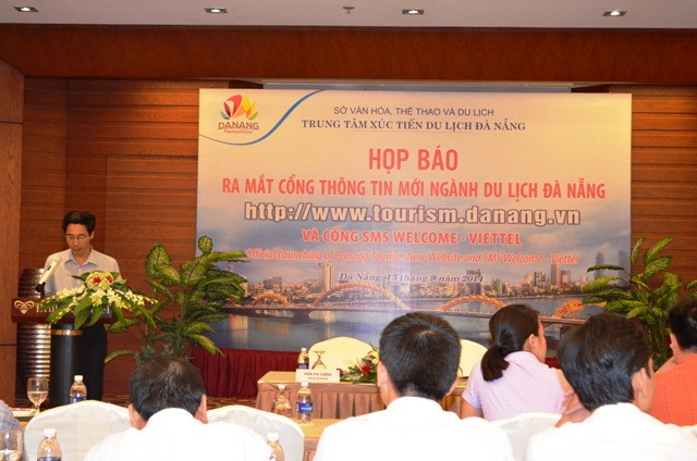 Quang cảnh buổi họp báo ra mắt cổng thông tin du lịch Đà Nẵng.