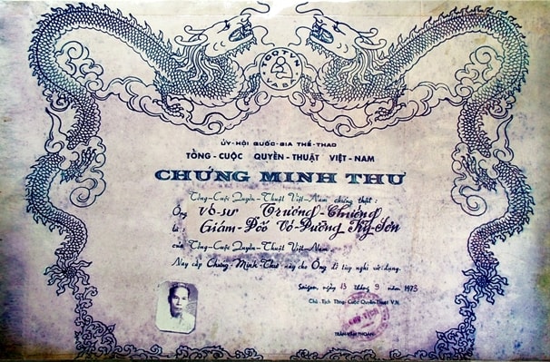 Chứng minh thư của cố võ sư Trương Chưởng