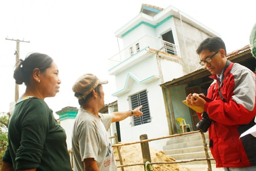 Nhà tránh lũ giúp người dân vùng rốn lũ Đại Lãnh (Đại Lộc) vơi bớt nỗi lo thiệt hại do thiên tai. Ảnh: N.T