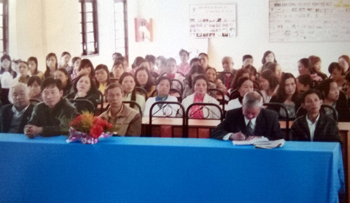 Lễ tổng kết 1 năm thực hiện Chương trình “heo đất tiết kiệm” của Hội LHPN xã Trạm Hành, TP.Đà Lạt, tỉnh Lâm Đồng.