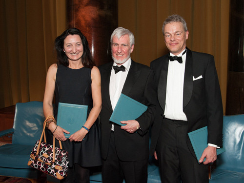 3 tác giả của giải nobel Y học 2014 (từ trái sang) : May-Britt Moser, John O’Keefe và Edvard Moser. 