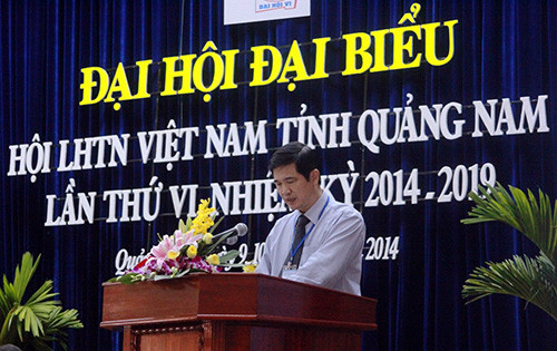Phó Bí thư Thường trực Tỉnh ủy, Chủ tịch HĐND tỉnh Nguyễn Ngọc Quang phát biểu chỉ đạo đại hội. 