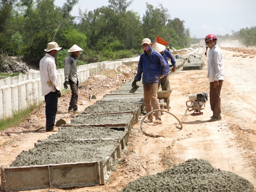 Dự án “Phòng chống lụt bão đường cứu hộ, cứu nạn Thăng Bình”. Ảnh: T.D