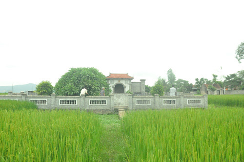 Nghĩa trang gia đình dòng họ Trần ở Nghi Hoa. Ảnh: D.HIỂN