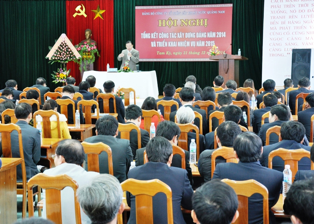 Lễ tổng kết công tác xây dựng Đảng của Công ty CP cấp thoát nước Quảng Nam