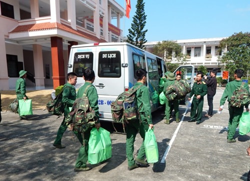 Quân nhân TP. Tam Kỳ xuất ngũ trở về địa phương.                          Ảnh: q.sơn