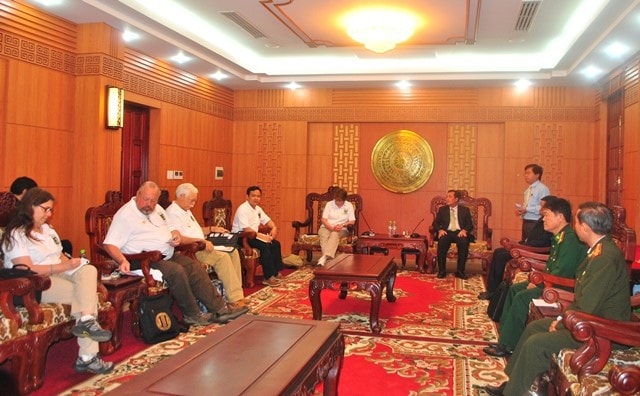 Leaders of Quang Nam provincial People’s Committee welcomed the VVA delegation