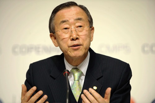 Tổng Thư ký Liên hiệp quốc Ban Ki-moon tại hội nghị.                            (Nguồn: THX/TTXVN)