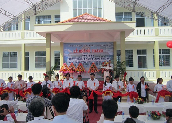 Công trình Trạm Y tế kết hợp nhà đa năng xã Bình Đào (Thăng Bình) phục vụ cộng đồng phòng chống thiên tai.