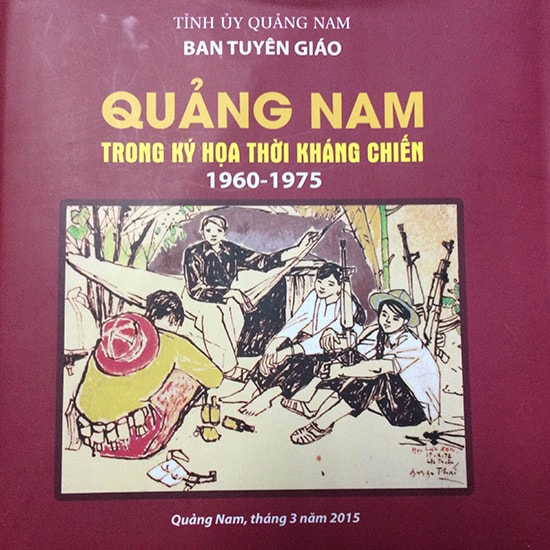 Bìa tập sách “Quảng Nam trong ký họa thời kháng chiến 1960 - 1975”.