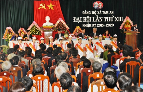 Đại hội Đảng bộ xã Tam An lần thứ XIII (2015 - 2020). Ảnh: X.N