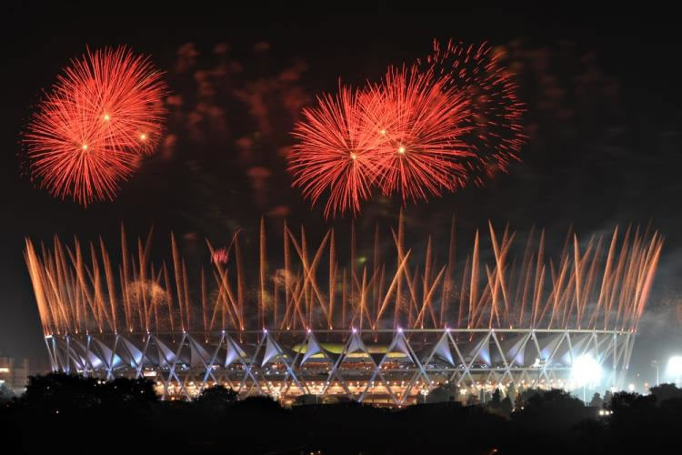 Hiệu ứng pháo của đội Úc tại các cuộc thi quốc tế (ảnh http://www.howardsfireworks.com.au/)
