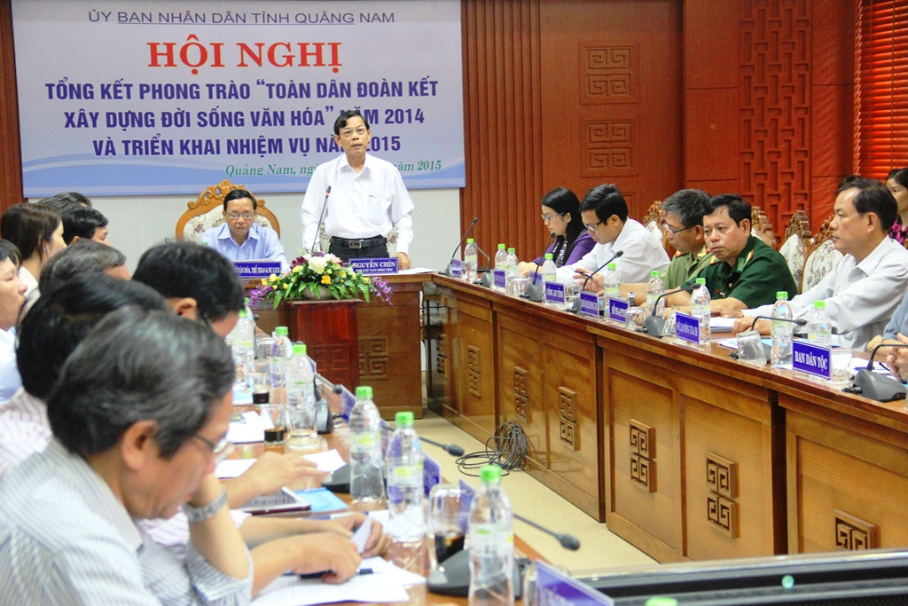 Phó Chủ tịch UBND tỉnh Nguyễn Chín phát biểu chỉ đạo tại hội nghị. Ảnh: ALĂNG NGƯỚC