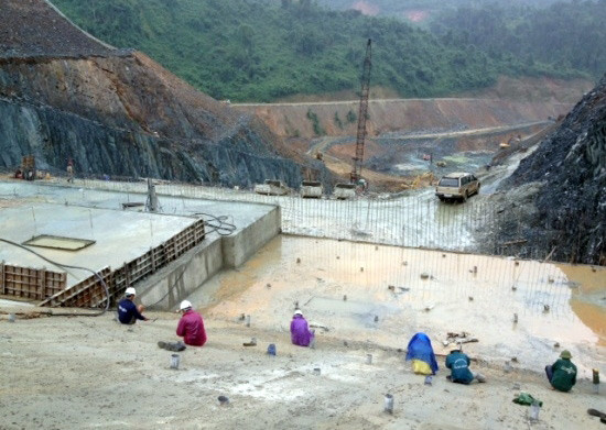 Thi công thủy điện Sông Bung 2. Ảnh internet