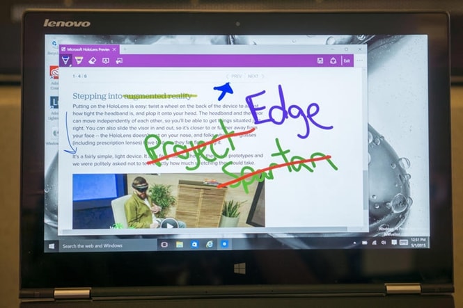 Trình duyệt Microsoft Edge. 