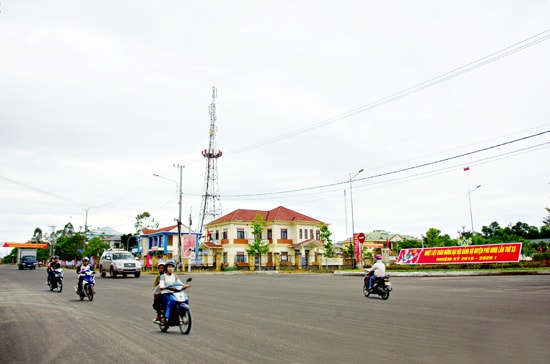 Khang trang diện mạo khu đô thị trung tâm hành chính huyện Phú Ninh.Ảnh: PHƯƠNG THẢO