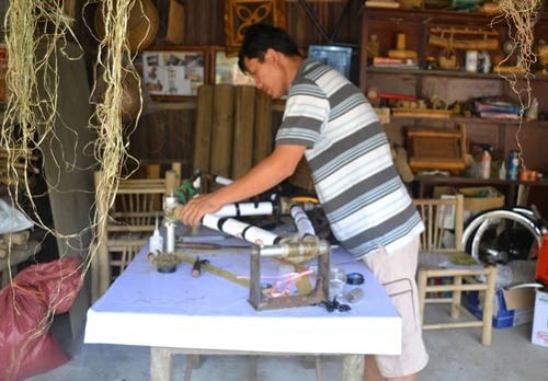 Vo Tan Tan grew up with bamboos and bamboo crafts